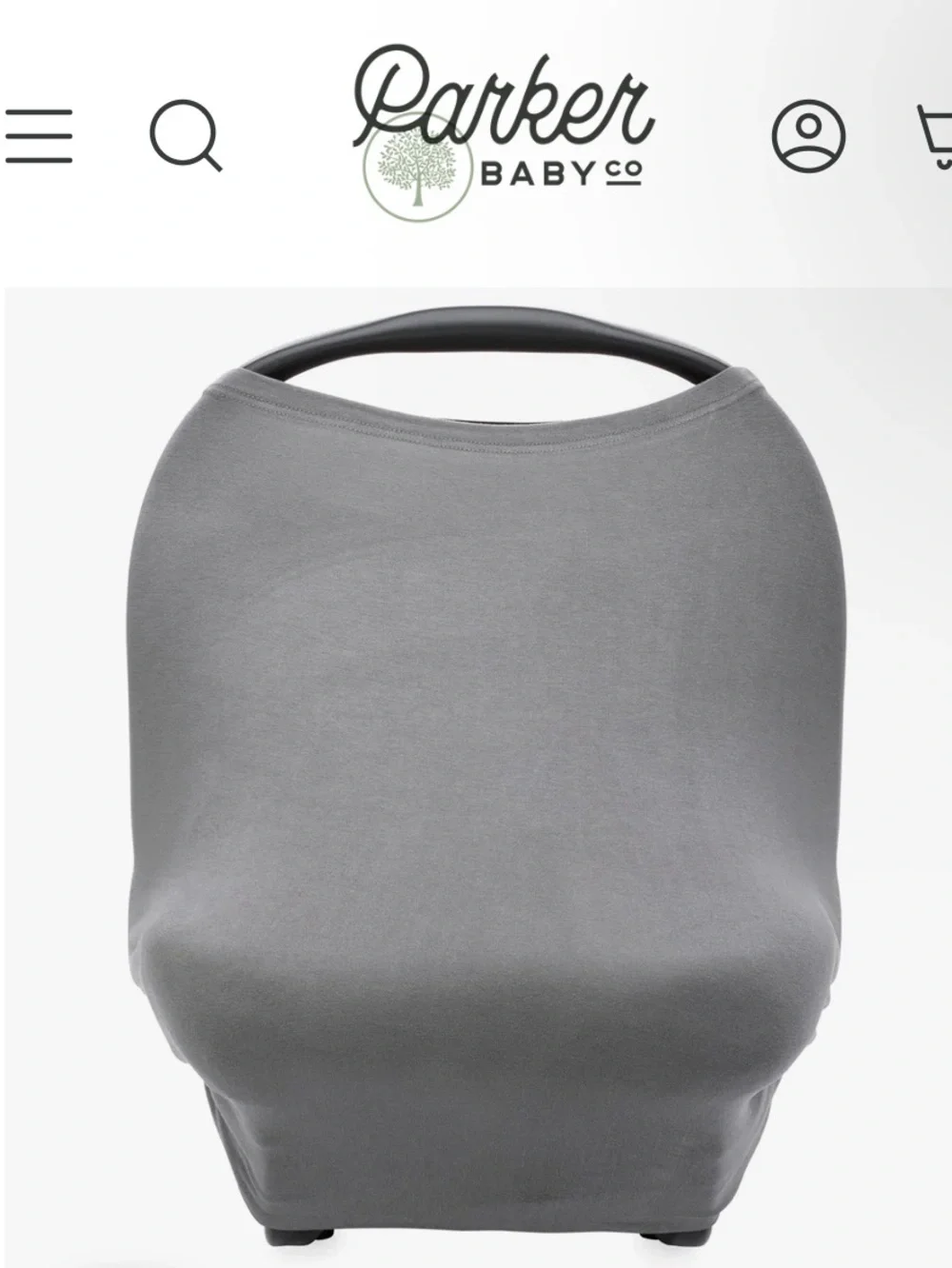 Gray Car Seat Cover - Stretchy Kids Accessory